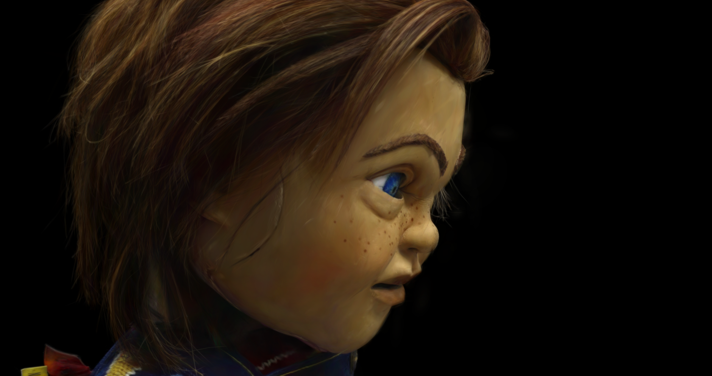 Seam on puppet in gaussian splat